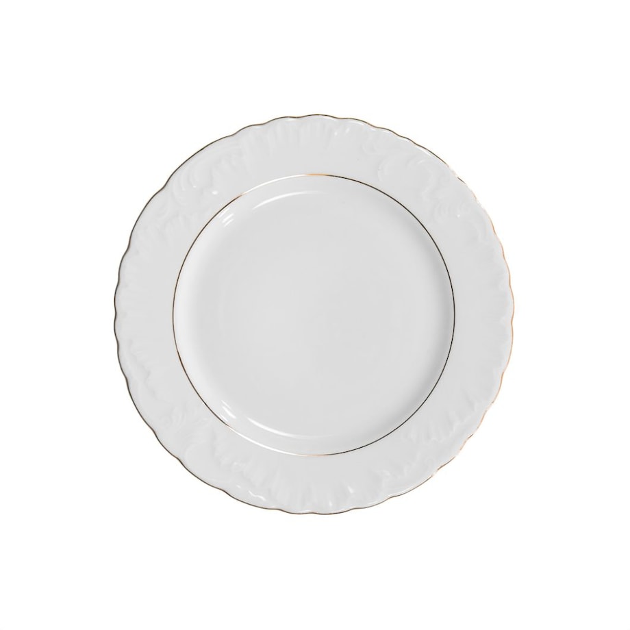 Talerz płytki 26 cm Rococo Złota Linia 3604