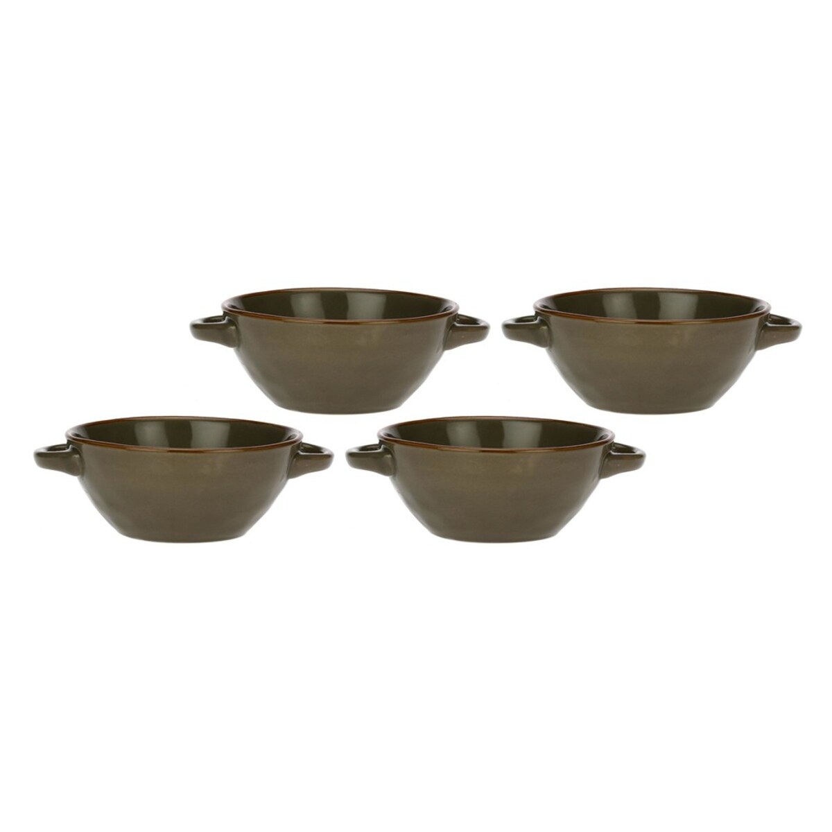 Zestaw 4 misek do zupy Concerto Grigio Tortora - Szaro-brązowy, 600 ml