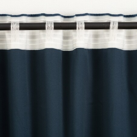 Zasłona BASIC na taśmie marszczącej 140x260 cm niebieski szenil 1 szt. 140x260