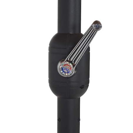 vidaXL Parasol ogrodowy na słupku aluminiowym, 460 x 270 cm, taupe