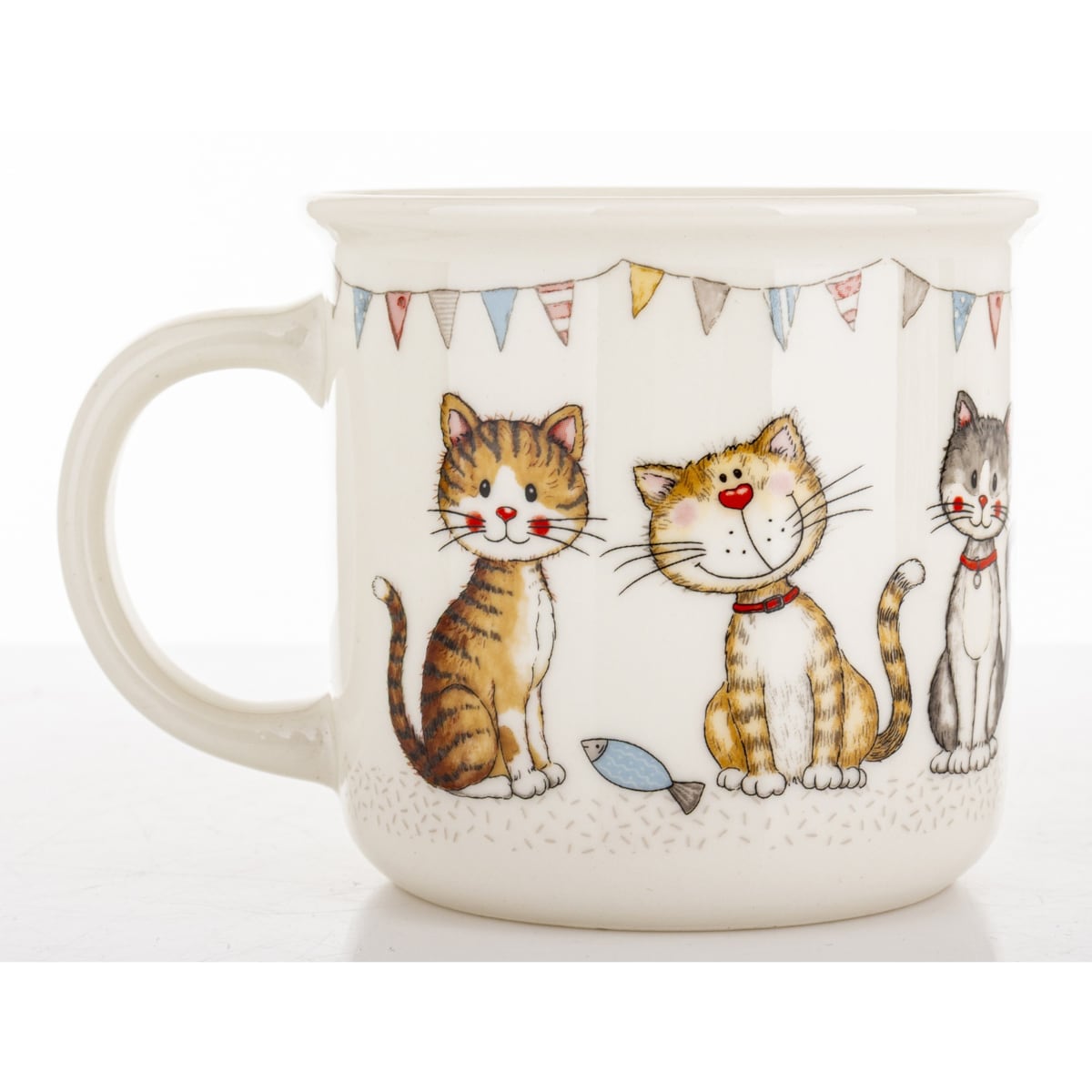 Kubek porcelanowy 400 ml 3 koty 9x13x9,5 cm GATTINI-3