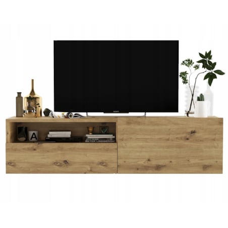 Wisząca Szafka RTV Komoda Loft Dąb Artisan MAT szuflada 120 cm