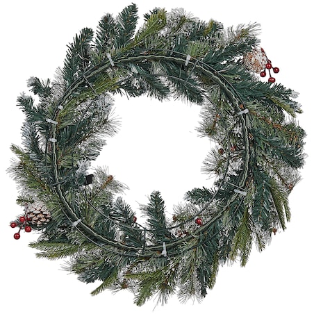 Wieniec świąteczny LED PAIMIO Zielony 60 cm