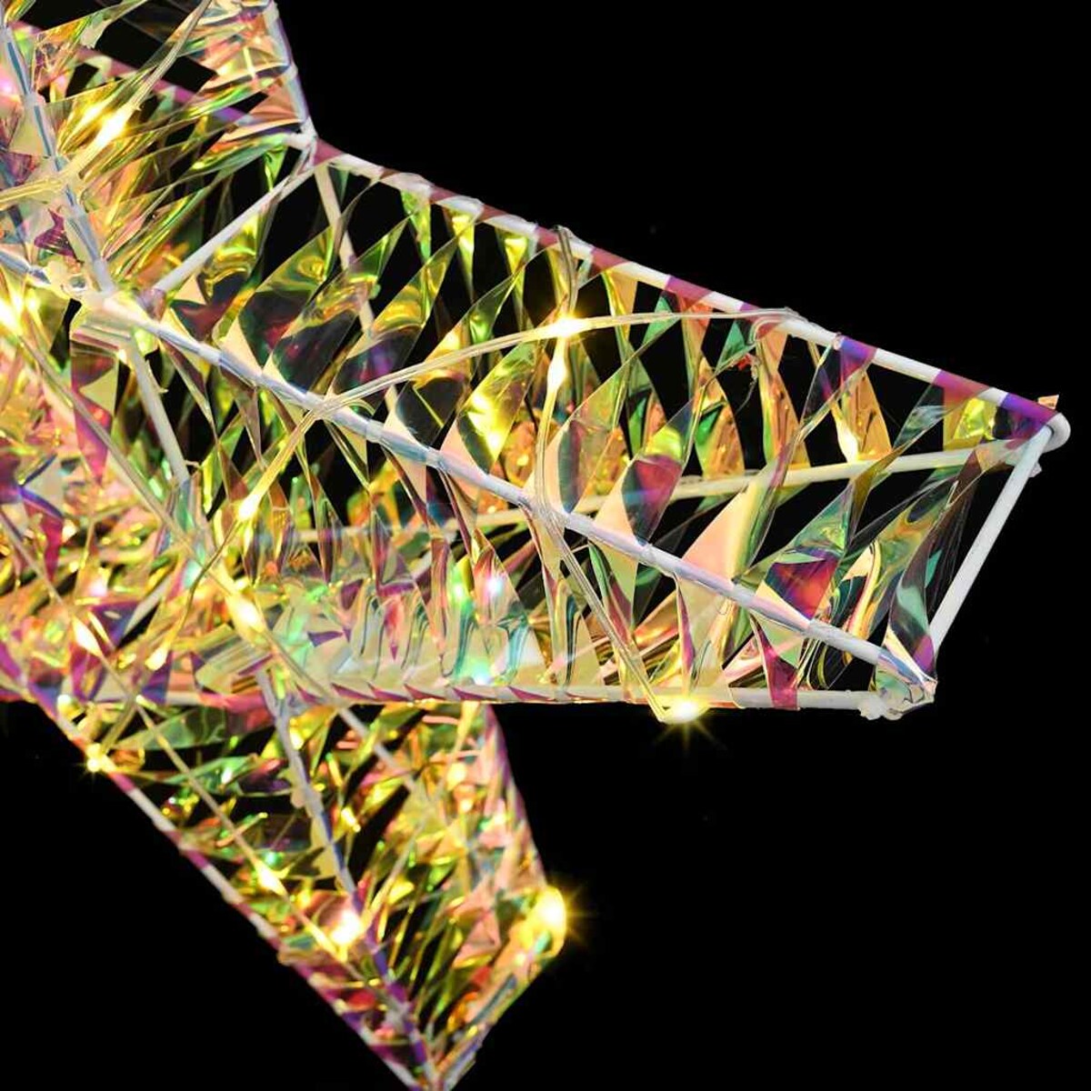 vidaXL 3D Gwiazda z 50 diodami LED Ciepła biel 55 x 52.5 x 9 cm PET