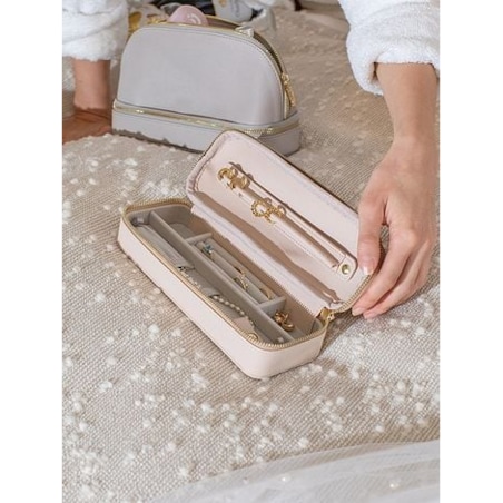 Kosmetyczka Stackers różowa z miejscem na biżuterię