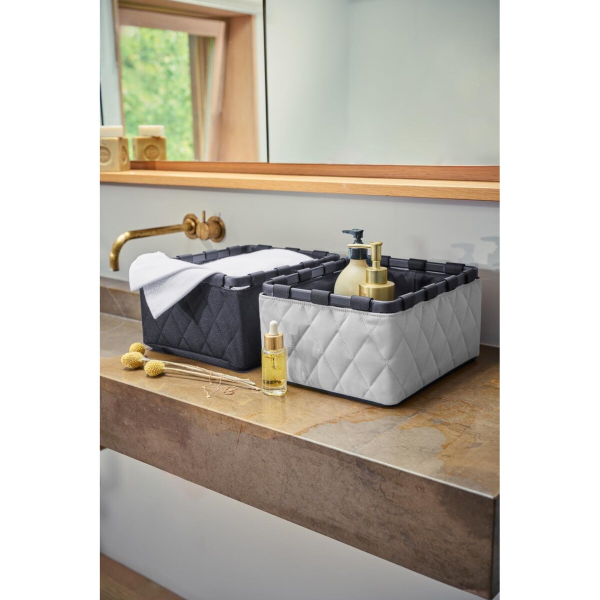 Pudełko FRAMEBOX S, rhombus light grey