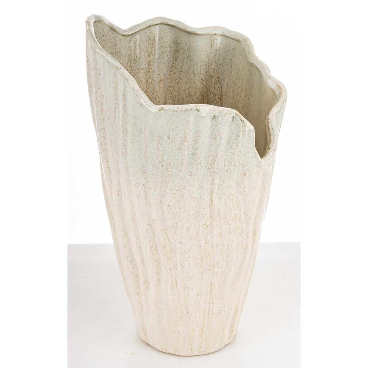 Wazon ceramiczny 33x19x19 cm VAZA-3 big beżowy
