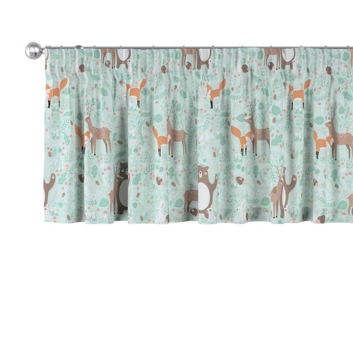 Lambrekin na taśmie marszczącej 390x40 zielony