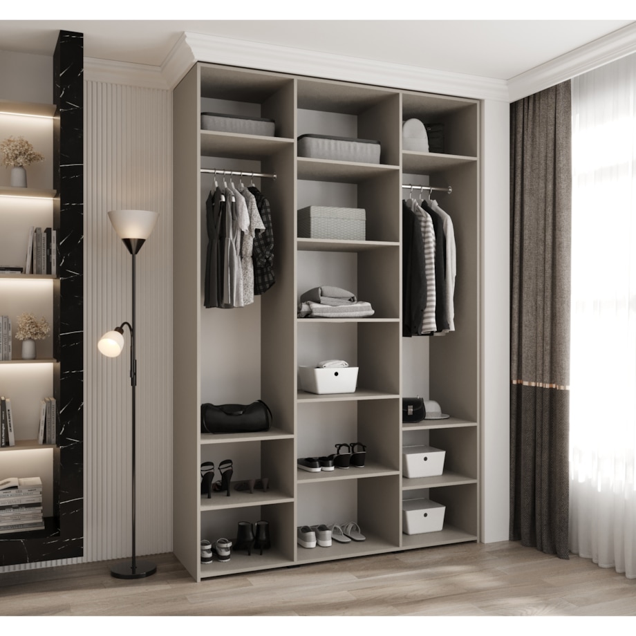 Szafa trzydrzwiowa Como 1 160 gł.50 kaszmir+złoty