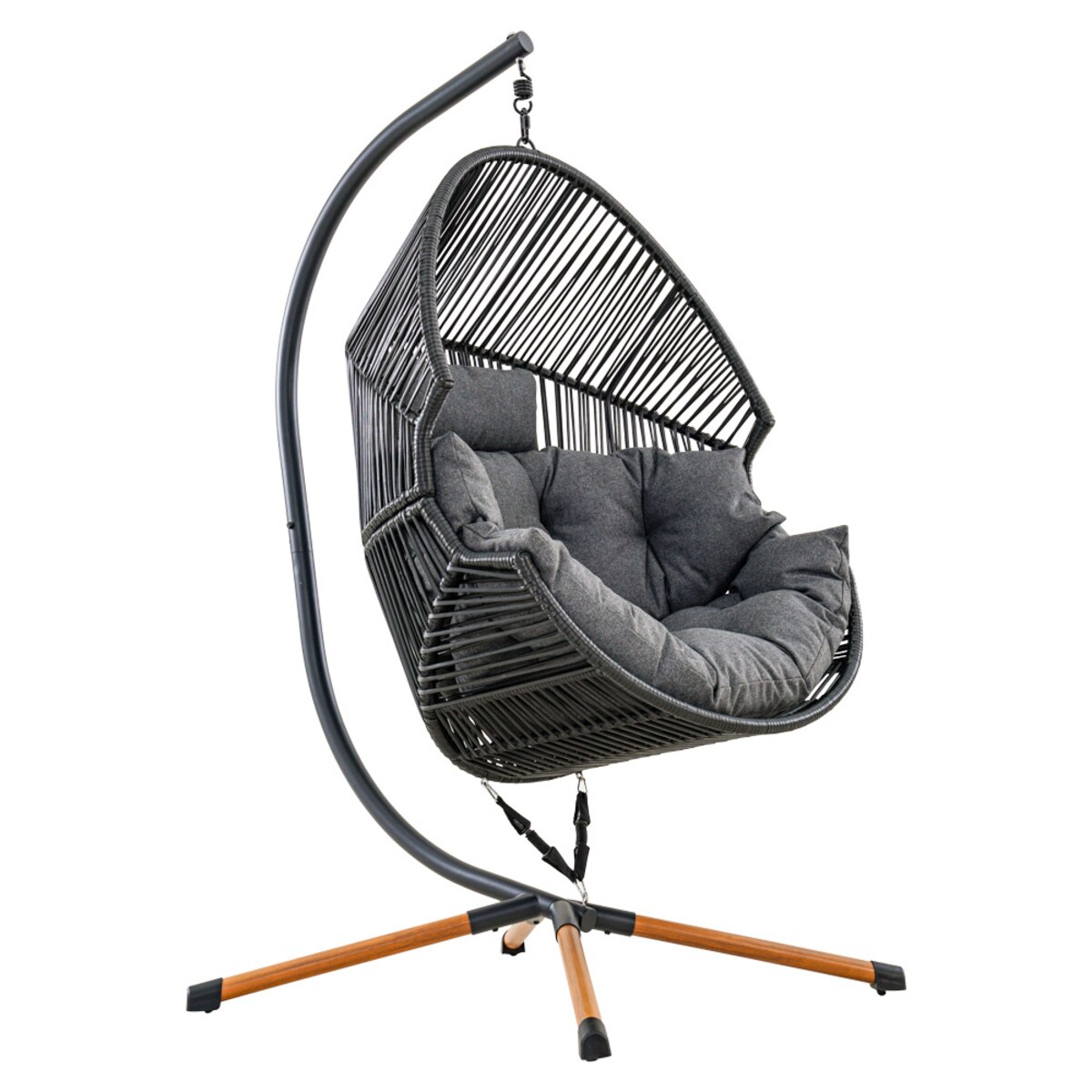 FOTEL WISZĄCY HOLAND KOKON CZARNY