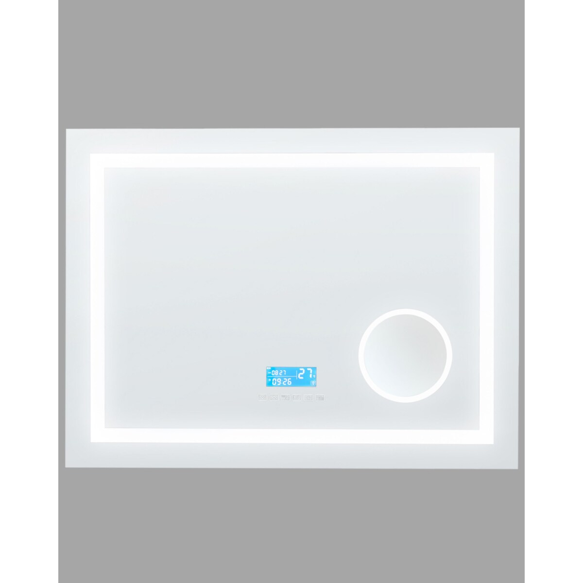 Lustro ścienne LED z głośnikiem Bluetooth 60 x 80 cm srebrne THAIX