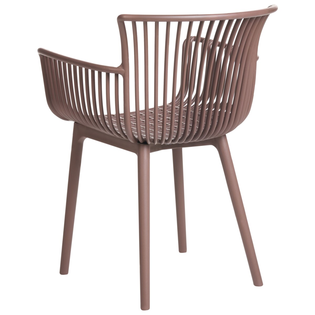 Zestaw 4 krzeseł ogrodowych PESARO Brązowy