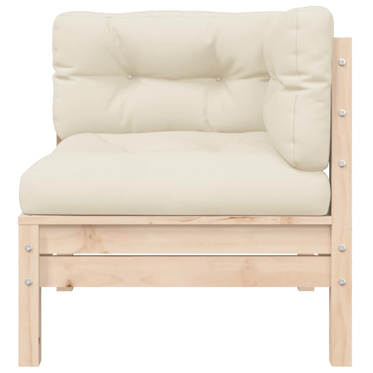 vidaXL 3-cz. zestaw wypoczynkowy z poduszkami, lita sosna