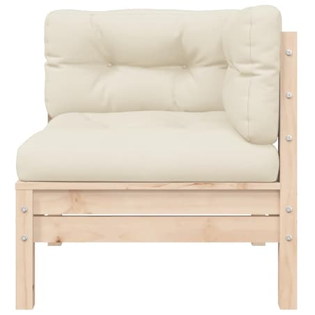 vidaXL 3-cz. zestaw wypoczynkowy z poduszkami, lita sosna