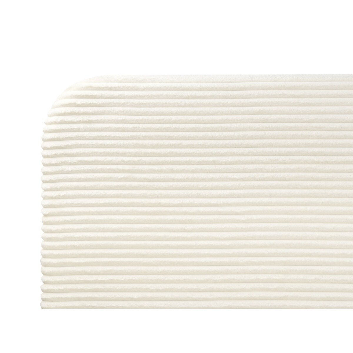 Łóżko Sztruks FLAYAT 160 x 200 cm Złamana biel