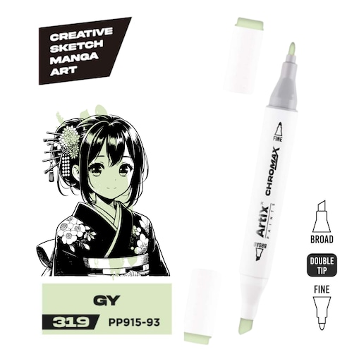 dwustronny marker kreatywny artix pp915-93 pastel grey