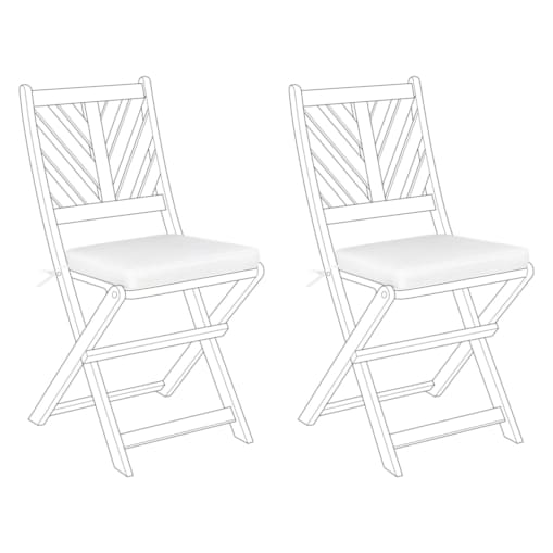 Zestaw 2 poduszek na krzesła ogrodowe biały TERNI
