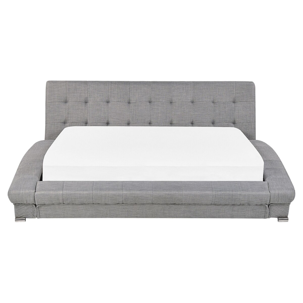 Łóżko wodne tapicerowane 160 x 200 cm szare LILLE