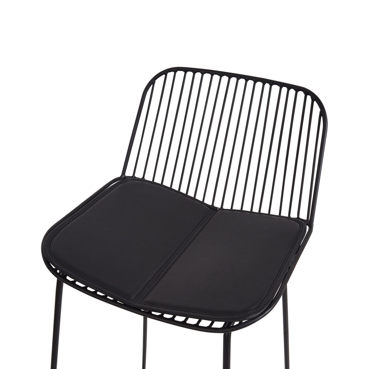 Zestaw 2 krzeseł barowych czarny PENSACOLA