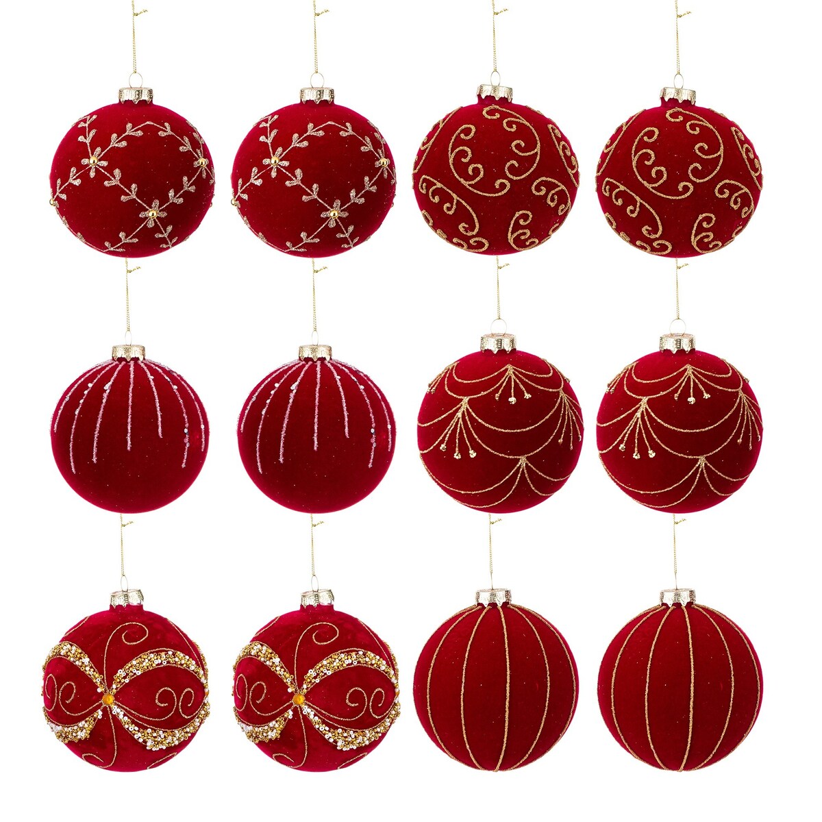 Bombki szklane komplet 12 szt. Ø 10 cm OLEKS