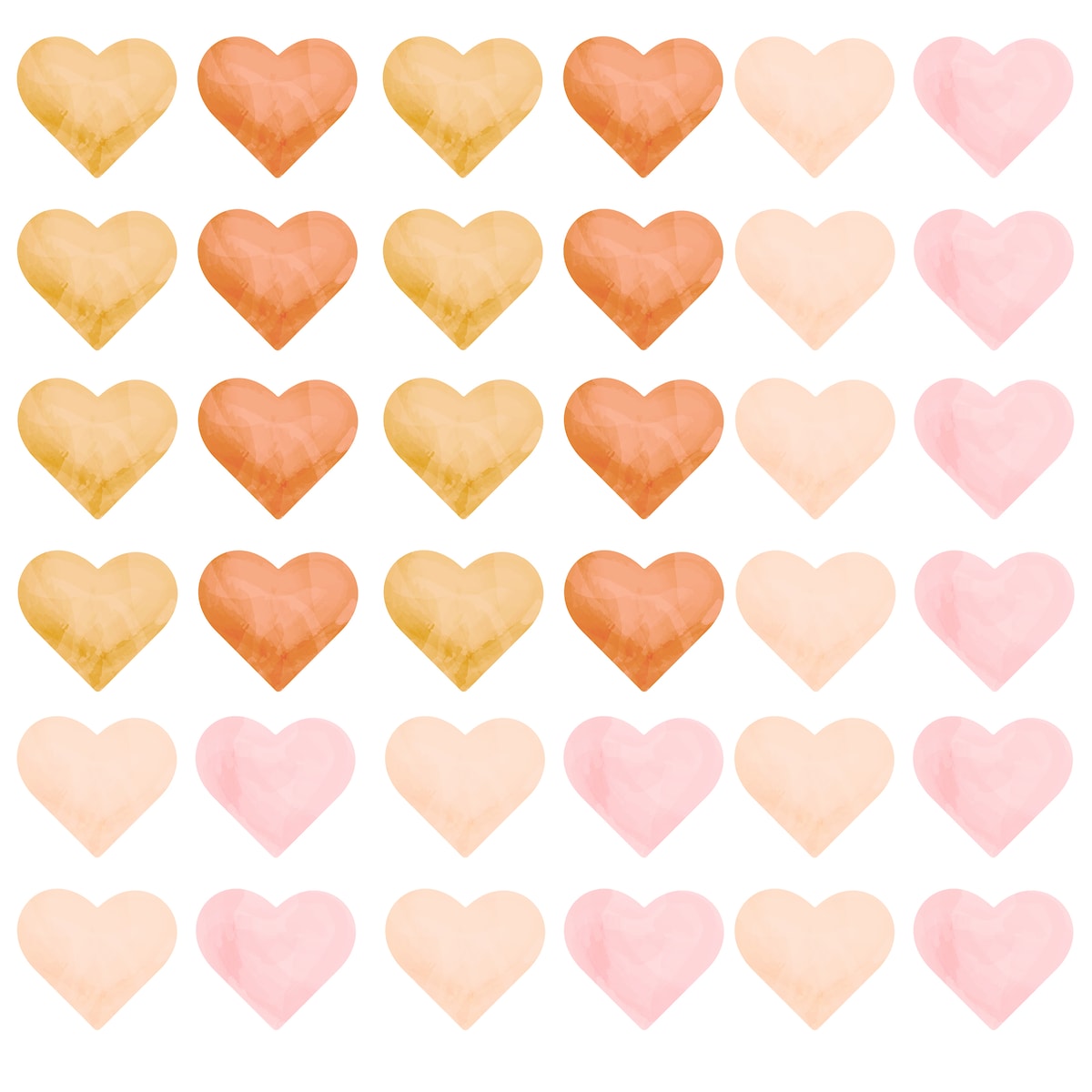 Naklejki Na Ścianę Dla Dzieci Pastelowe SERDUSZKA Serca Styl Boho ZESTAW