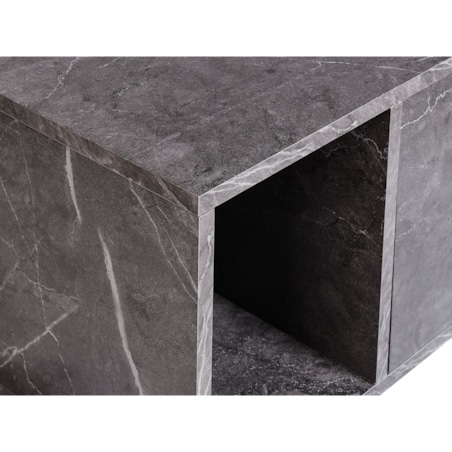 Wisząca szafka pod umywalkę CASCAVEL 80 cm Czarny marmur