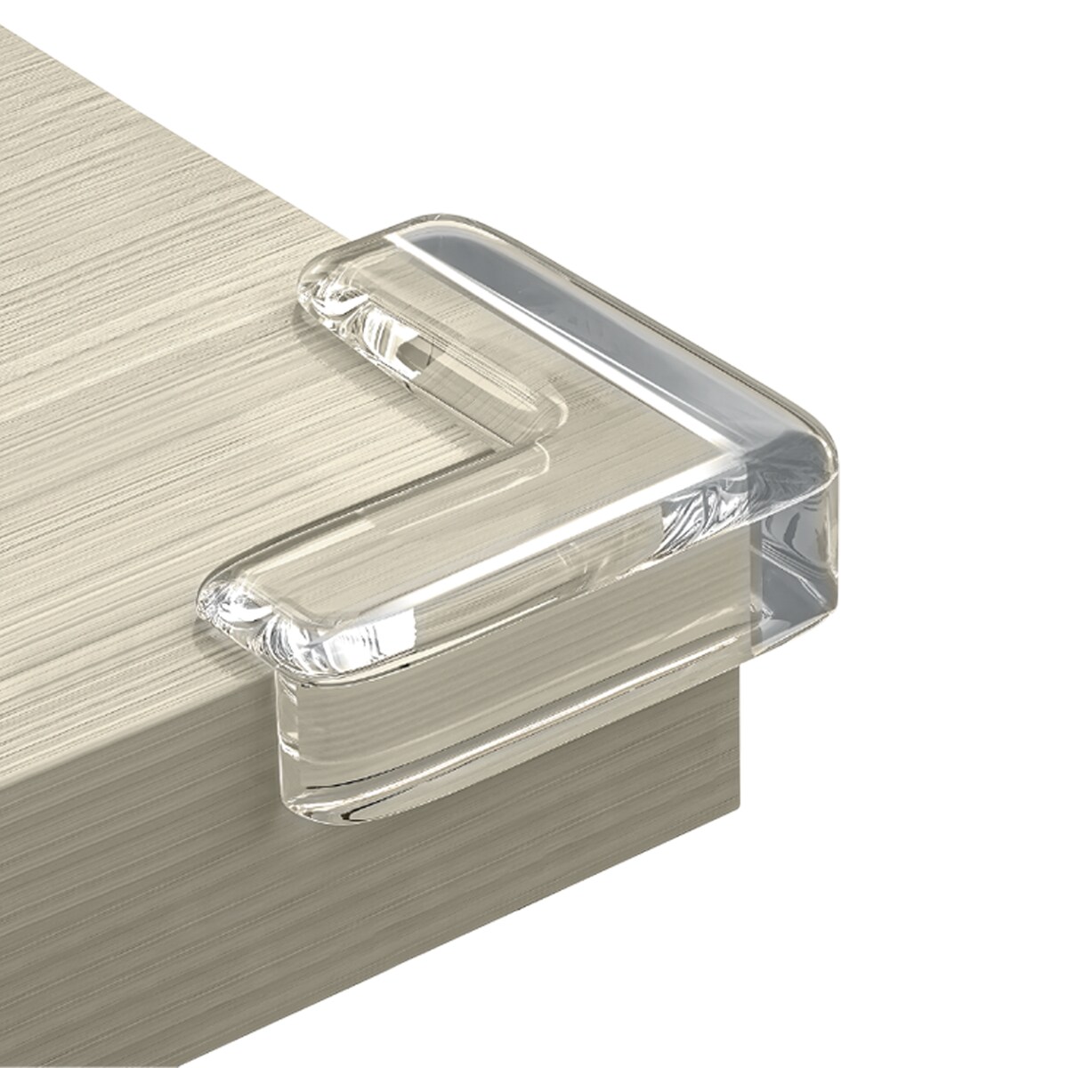 silikonowe narożniki zabezpieczające meble, sipo, zestaw 12 sztuk, transparentne, kształt litery L