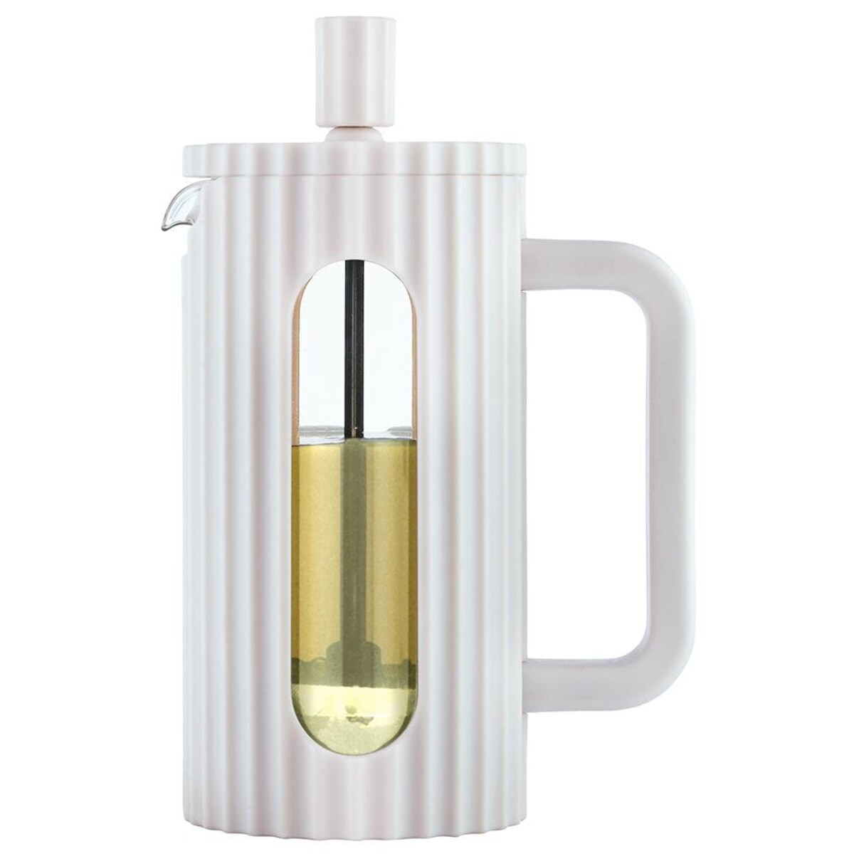 Zaparzacz do herbaty kawy szklany French Press 350 ml kremowy KLAUSBERG