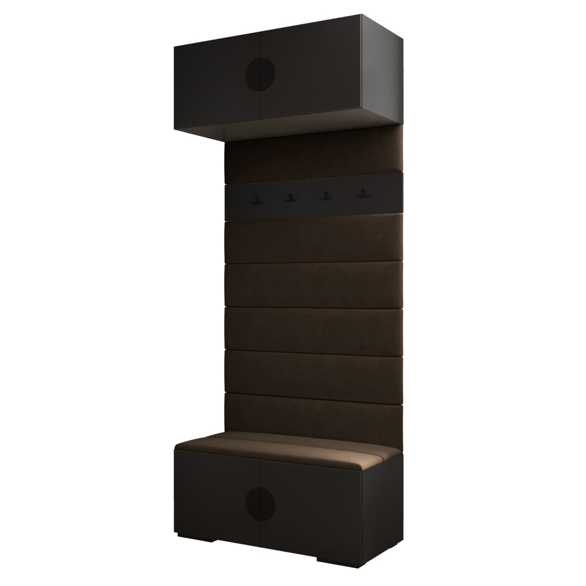 Garderoba do przedpokoju INOVA 4 czarny+czarny+manila04