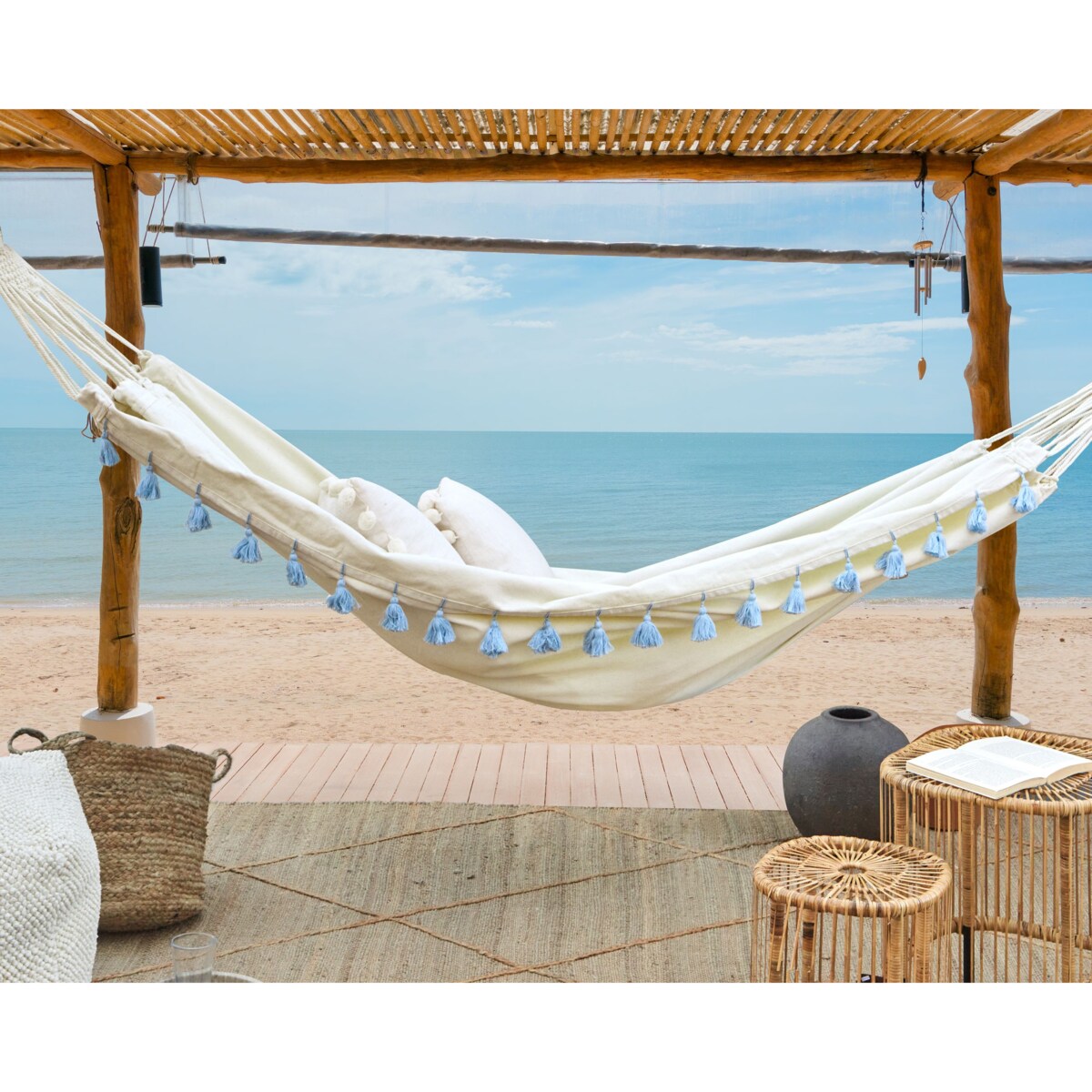 Hamak VERCELLI Bawełna Błękitny