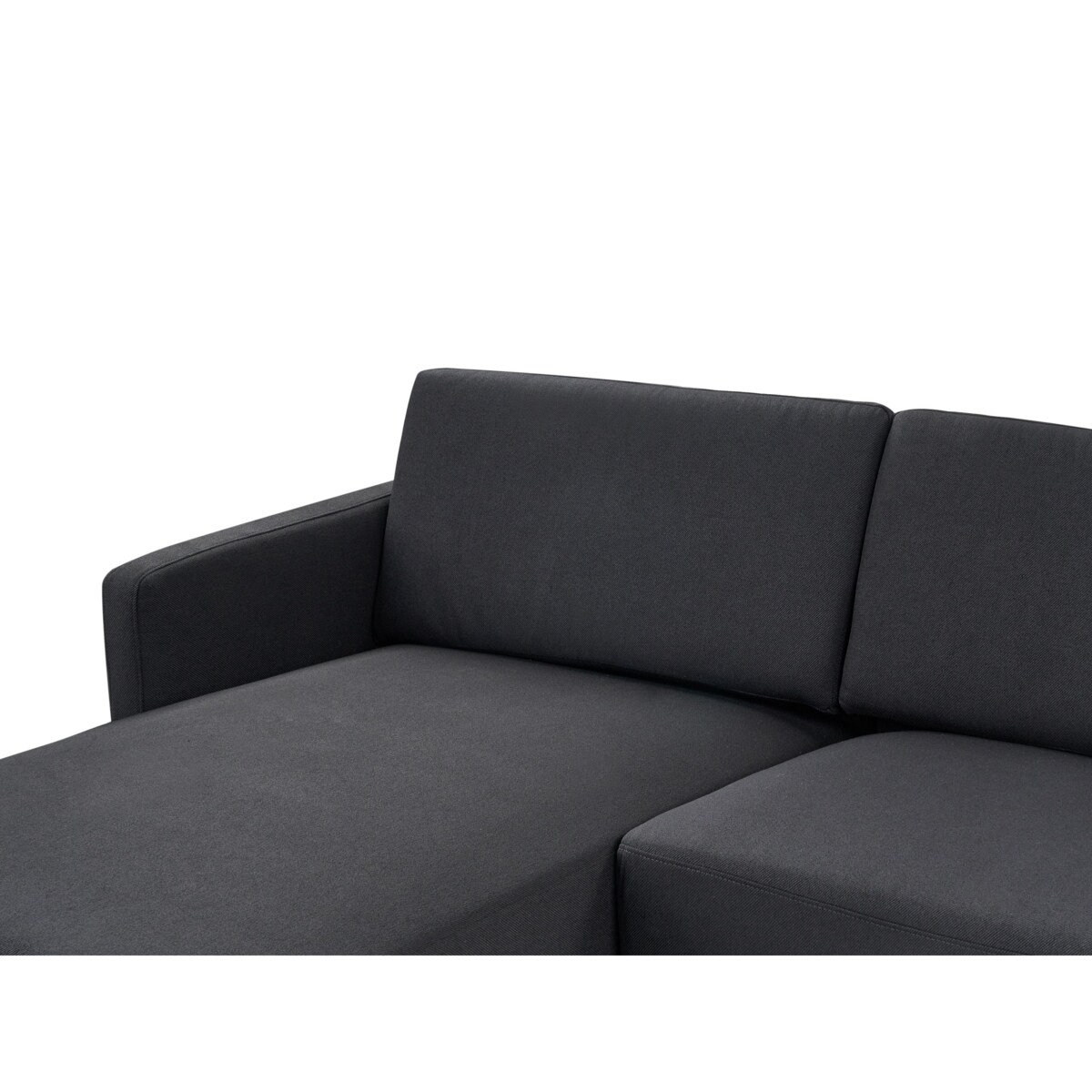 Sofa narożna prawostronna BREDA Czarny 2-osobowa Prawostronny