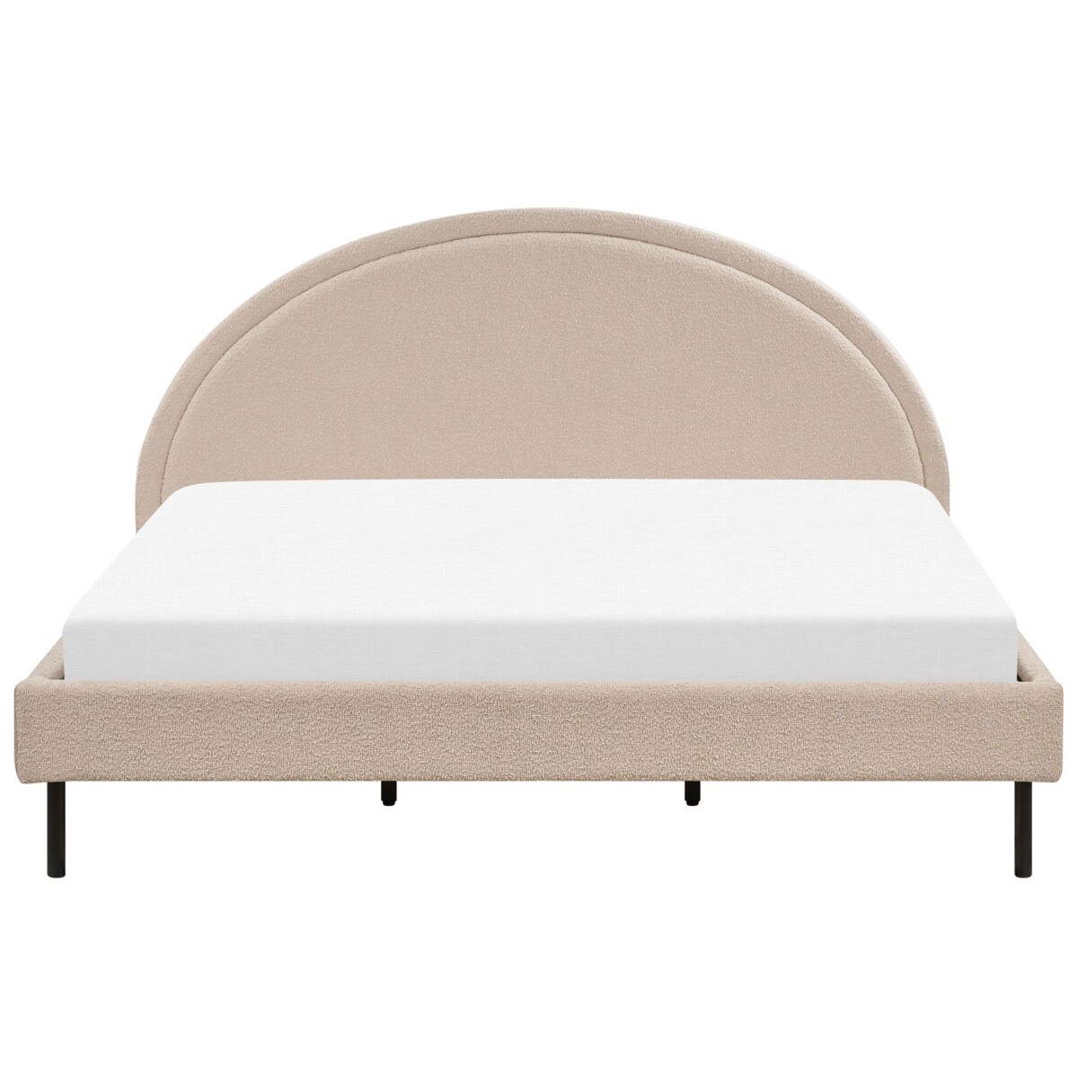 Łóżko boucle 180 x 200 cm beżowe MARGUT