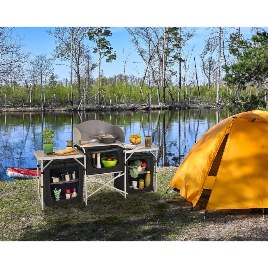 Kuchnia turystyczna szafka JUMI składana ogrodowy lekka kempingowa przenośna