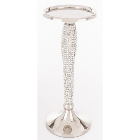 Świecznik srebrny kolumnowy KOLERE 26x10 cm tall