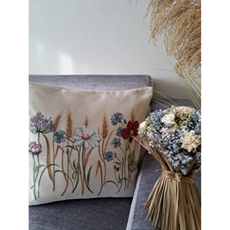 Poszewka Na Poduszkę Jasiek 45X45 Cm Żakardowa Dekoracyjna Ozobna Grano Natural