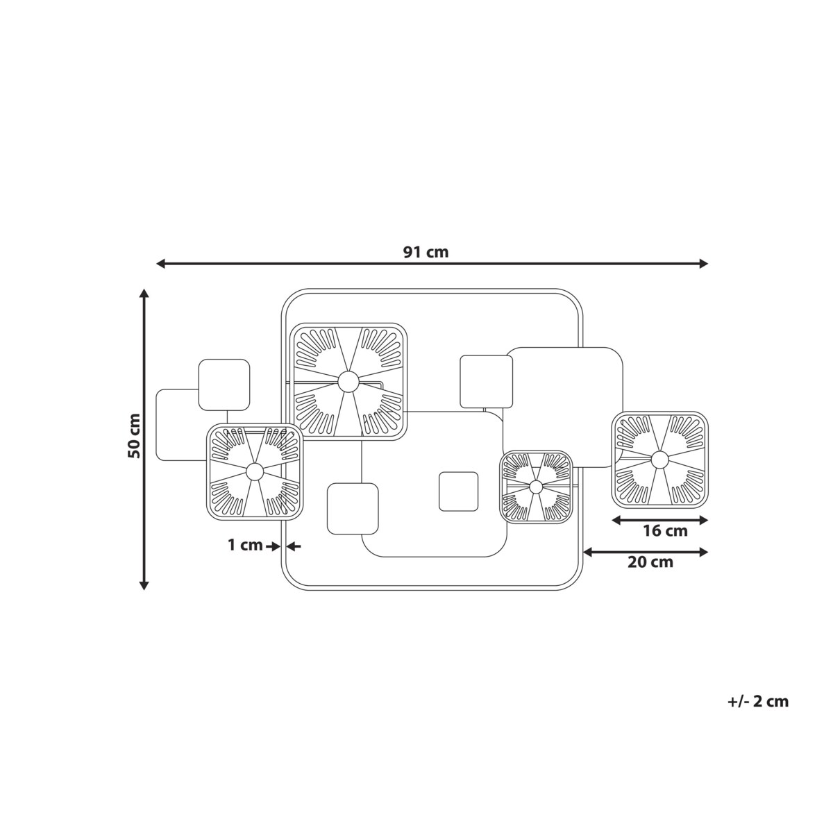 Dekoracja ścienna wielokolorowa LAWRENCIUM