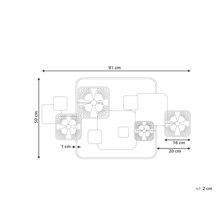 Dekoracja ścienna wielokolorowa LAWRENCIUM