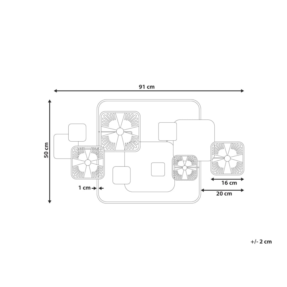 Dekoracja ścienna wielokolorowa LAWRENCIUM