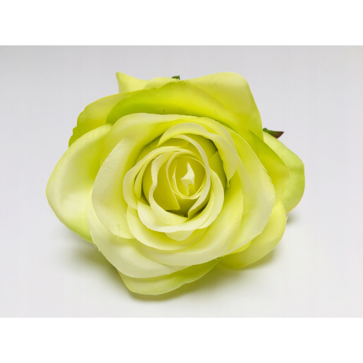 RÓŻA SZTUCZNA główka kwiatowa wyrobowa do STROIKA bukietu dekoracji ZIELONA