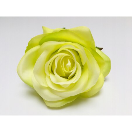RÓŻA SZTUCZNA główka kwiatowa wyrobowa do STROIKA bukietu dekoracji ZIELONA