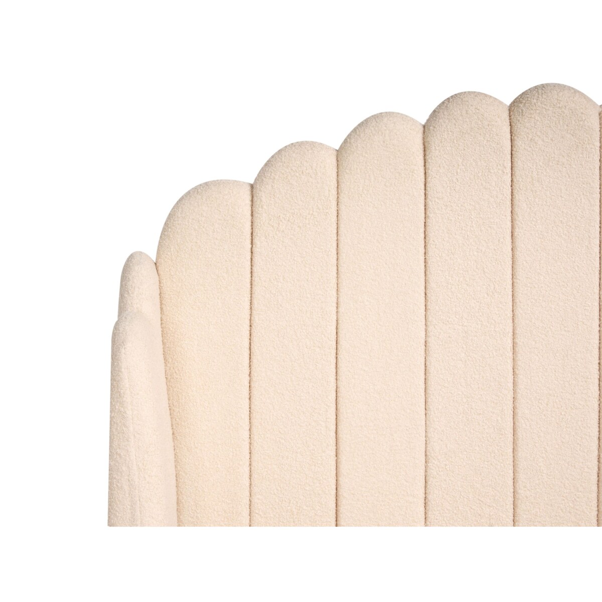 Łóżko Boucle AMBILLOU 120 x 200 cm Beżowy