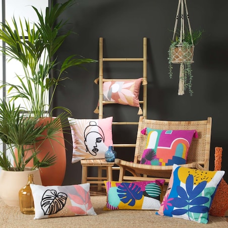 Bawełniana poduszka ozdobna z nadrukiem EXAGONE, 30 x 50 cm