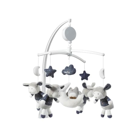 Karuzela z pozytywką do łóżeczka pluszowe zwierzątka MERLIN Sauthon