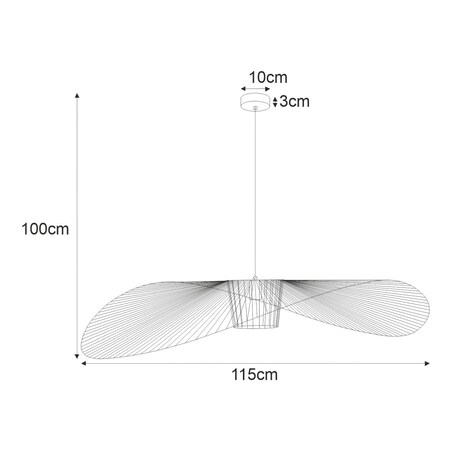 Lampa wisząca KP-21 BEŻ z serii KAPELUSZ
