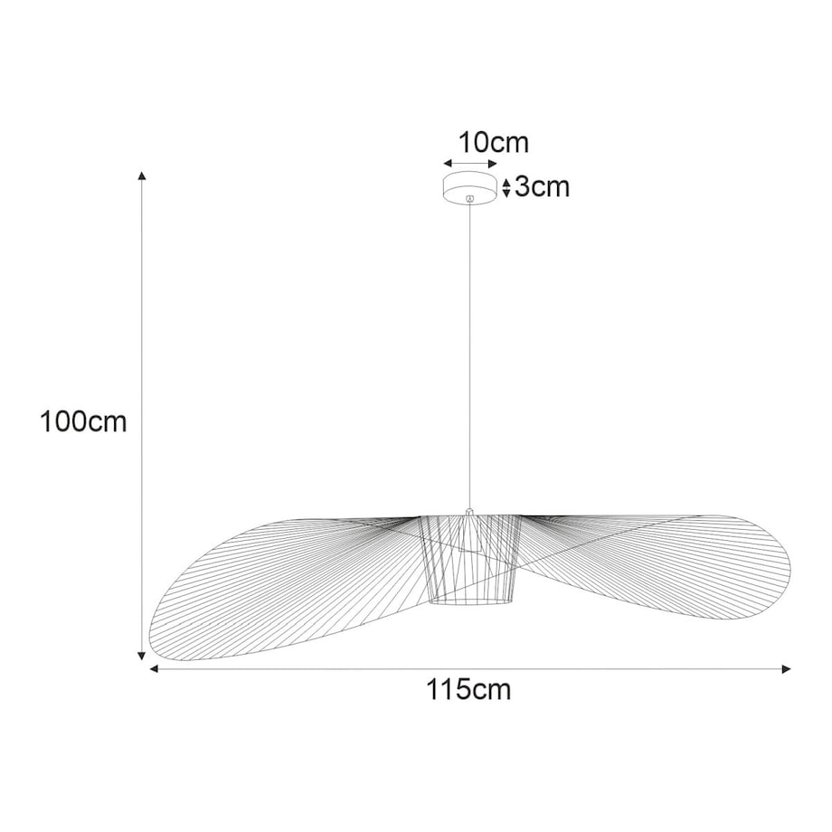 Lampa wisząca KP-21 BEŻ z serii KAPELUSZ