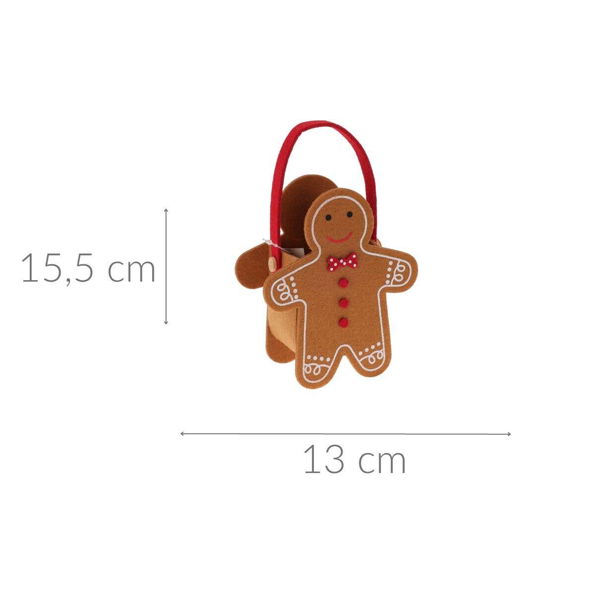 Torba filcowa z bożonarodzeniowym motywem, 13 x 15,5 cm