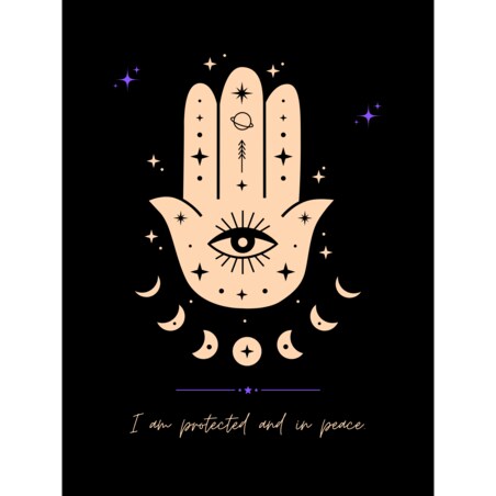 Plakat joga - HAMSA PROTECTION