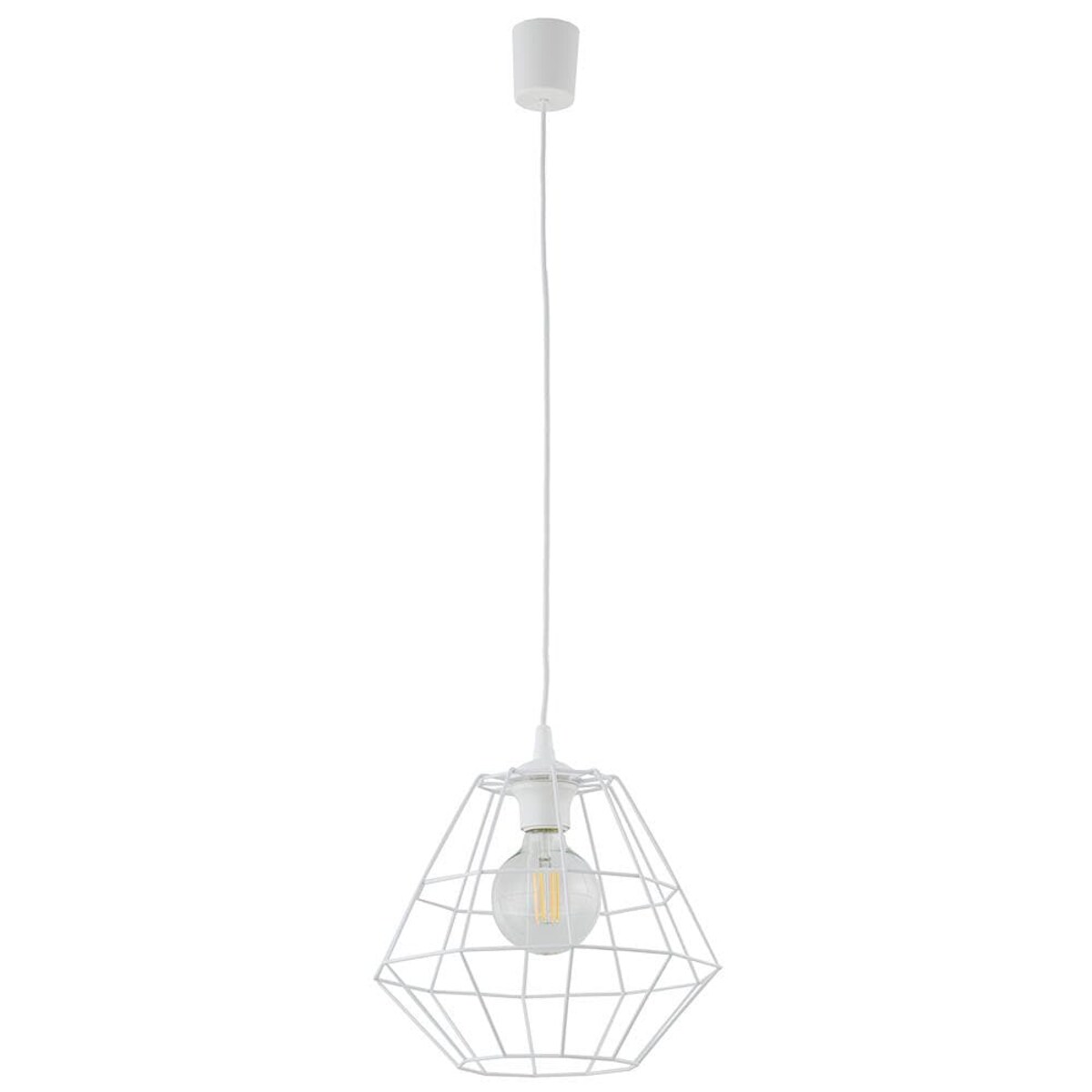 Klatka loftowa wisząca Diamond 6215 TK Lighting druciana metalowa biała