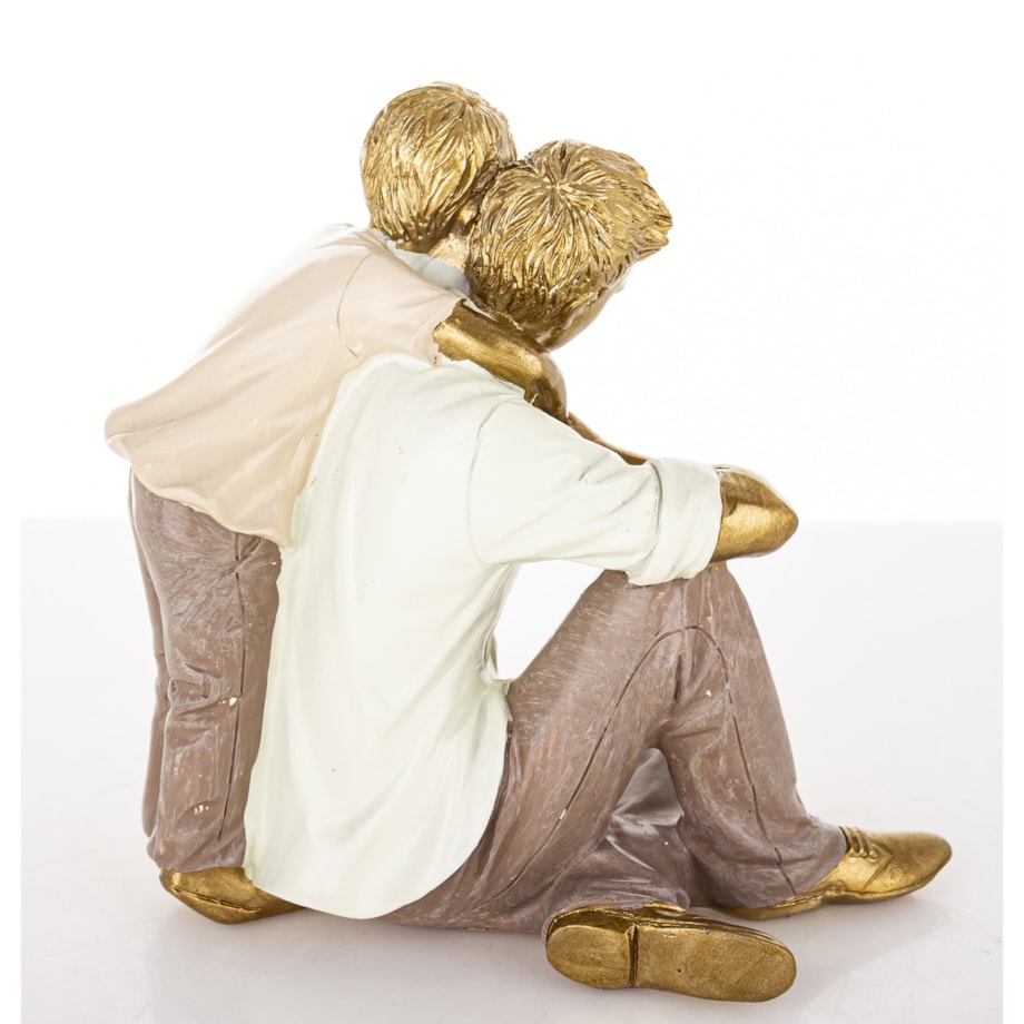 Dekoracja - ceramiczna figurka królika 32x13x13 cm srebrna