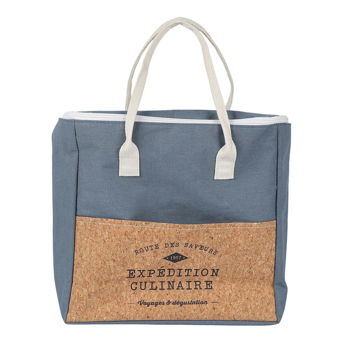 TORBA NA LUNCH Refreshing Cork 8L niebieska z korkiem